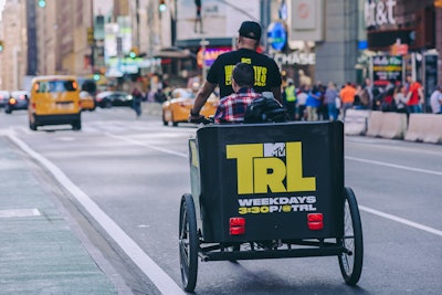 Branded pedi-cabs provided free rides throughout the area.