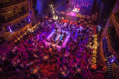 A corporate holiday celebration in the Hammerstein.