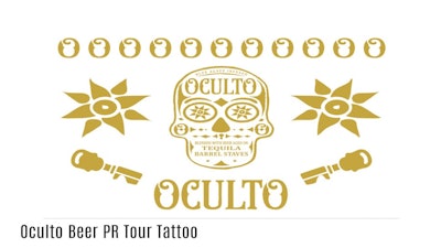 Oculto Beer PR Tour Tattoo