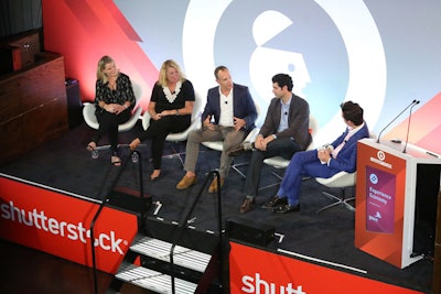 (Pictured, left to right) Karina Montgomery, vice president of strategic solutions at Pandora; Maureen Ford, president of national and festival sales at Live Nation; Andrew Essex, C.E.O. of Tribeca Enterprises; Bernardo Spielmann, senior brand director at Heineken; and Sebastian Blum, a technology, media, and telecom advisory partner at PwC Strategy&.