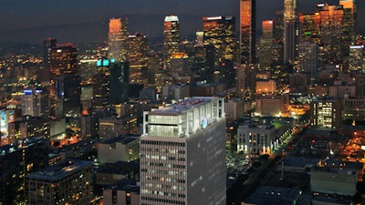 South Park Center; Sights from 30th floor event space with views of Downtown LA.