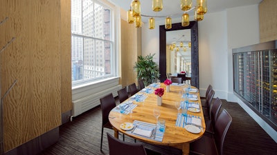 Stella 34 Trattoria, on 6th floor of Macy's Herald Square; Private Dining Room