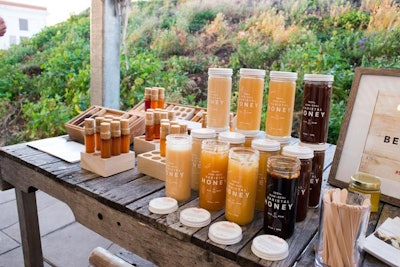 Local vendors included Bee Raw, which offered tastings and capsules of raw honey for guests to take home.