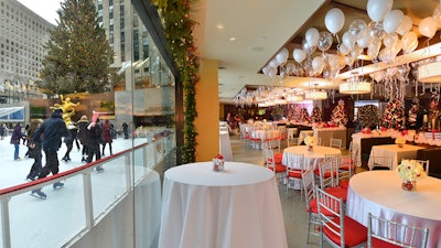 The Sea Grill at Rockefeller Center; Xmas Brunch with views of The Rink at Rockefeller Center.