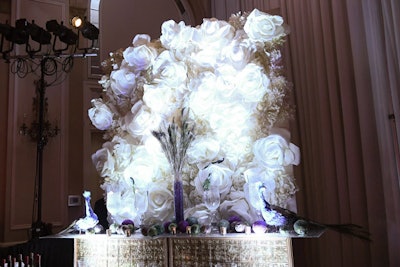 Decor at the 2016 edition of Toronto's University Health Network annual benefit Diwali—A Night to Shine included a wall of oversize white flowers. The fund-raising event took place at the Fairmont Royal York Hotel.
