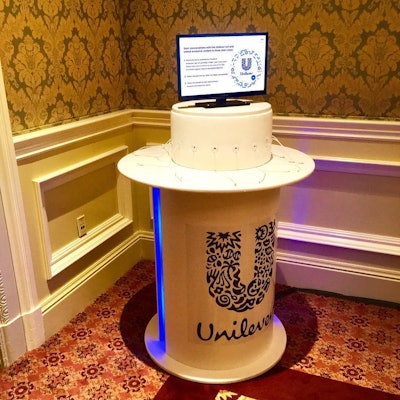Charging stations sponsored by Unilever.