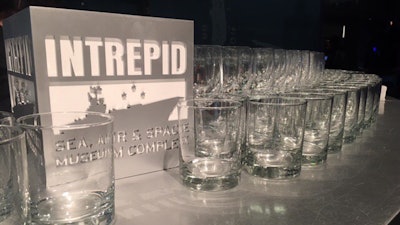 Intrepid Logo Branded Centerpiece.