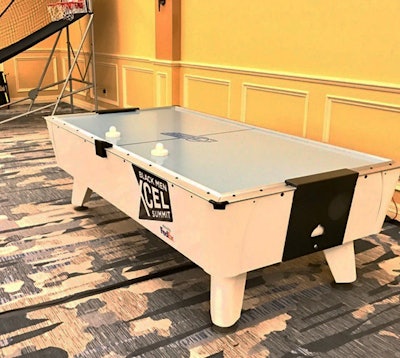 Air Hockey table sponsored by FedEx for the Black Men Xcel Summit.