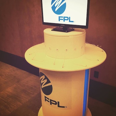 Charging station sponsored by FPL.