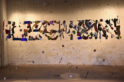 'For the premiere of FX's Marvel series Legion, artist Michael Murphy created a forced-perspective installation by hanging a number of common household items—including ice cube trays, silverware, and flowers—to spell out the title of the series, which was visible to attendees when they stood on a floor marker. The installation, which was displayed in Brooklyn in January, made a lasting impression as it encouraged attendee participation, provided a unique photo op, and contributed to the event's branding.' —Ian Zelaya, assistant editor