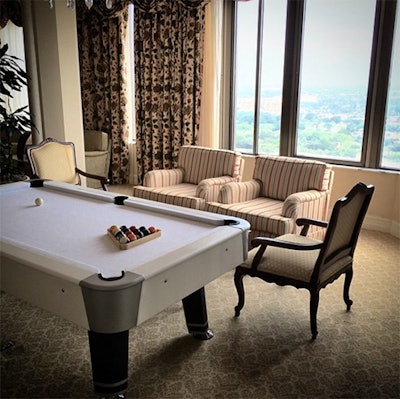 Billiard table at the Boca Raton Resort and Club.