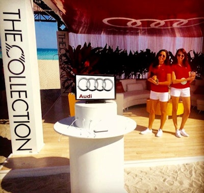 Charging station sponsored by Audi at the South Beach Food and Wine Festival.