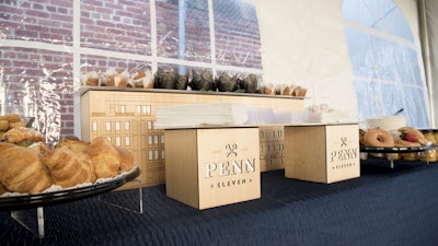 Penn 11 Ribbon Cutting Ceremony Branded Buffet.