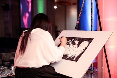 Artist Ness Lee worked on a live illustration during the event.