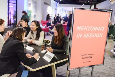 The Bumble Bizz area offered one-on-one mentoring sessions from a mix of business leaders.