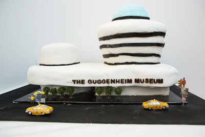 An edible version of Frank Lloyd Wright’s Guggenheim Museum was a popular choice.