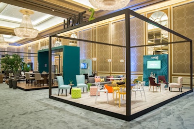 In the Brand Showcase, guests could experience each of Hilton’s 14 concepts through hotel room-sized replicas of each property’s design and furnishings.