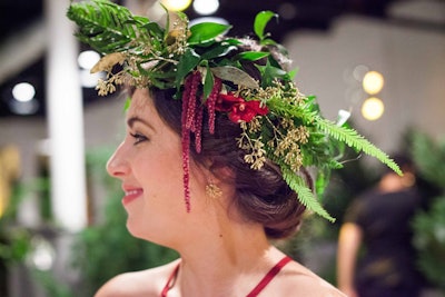 For a fun, seasonal party idea, NewMoon Chicago offers artists who can guide guests through designing and making their own unique floral crown. The crowns use a custom selection of autumnal florals and colors.
