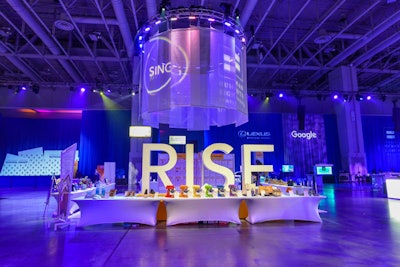 Giant letters spelled out the theme of the evening in the silent auction area.