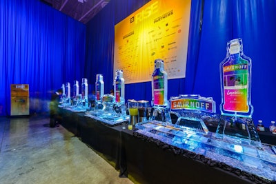 During the V.I.P. reception, Smirnoff Vodka set up a bar decorated with rainbow ice sculptures along with its limited-edition “Love Wins” bottles.