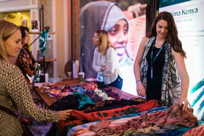 Representatives from each artisan enterprise staffed the booths and provided information about the refugees and the products they create.