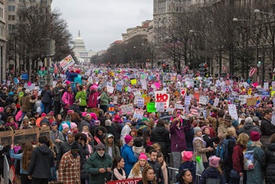 The Women's March on January 21 became the largest single-day protest in history, with an estimated five million participants worldwide.
