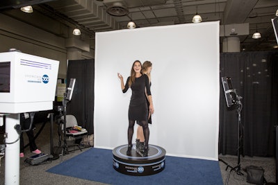 NYC Photo Party invited attendees to pose in a 360-degree photo booth.