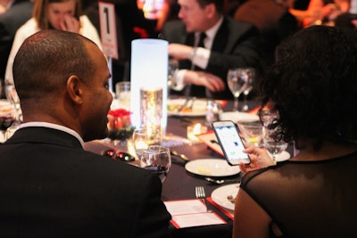 Bidding won’t stop during dinner—guests can bid using their mobile devices.