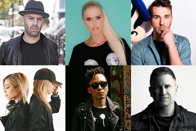 From left, clockwise: Sinatra, Saint Clair, Jerzy, DJ Hollywood, Baby Yu, Deux