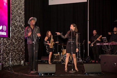 The New Millennials, from On the Move Events and Entertainment, entertained the Event Innovation Forum and Wedding Forum audience with renditions of current hits.