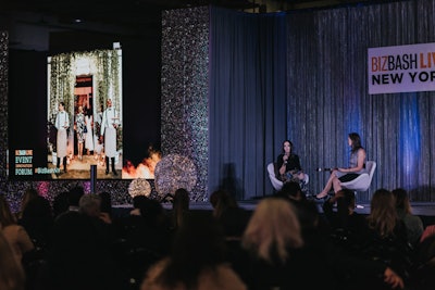 Goop's Colleen Kennedy Cohen shared how the lifestyle site translates its brand into events during an interview with BizBash editor in chief Beth Kormanik during the Event Innovation Forum in the Pernod Ricard Theater.