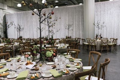 Bardin Palomo designed an area of the convention center used for a networking lunch.