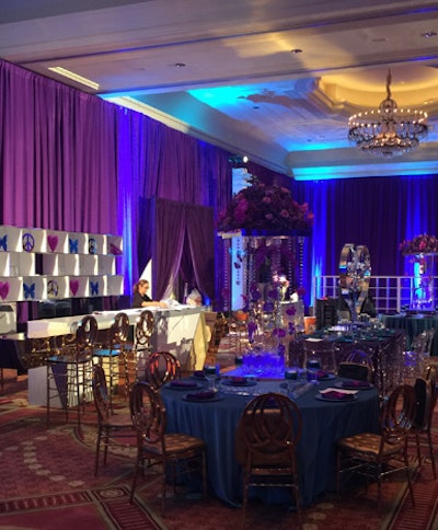 The vibrant purple PolyteQ drape panel from Quest Events, a polyester-based opaque twill fabric, comes in three heights (8 feet, 13 feet, and 25 feet) and is available for rent nationwide. It’s priced per foot, which includes labor if Quest handles the setup, or per panel if picking up.