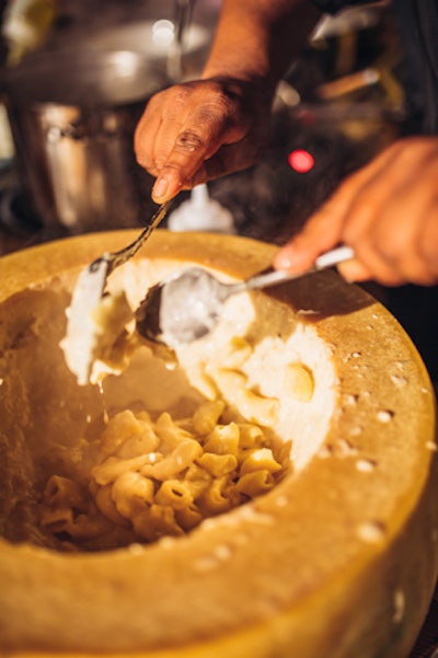 Rigatoni cacio e pepe, by Wolfgang Puck Catering in Atlanta, Boston, Chicago, Dallas, Los Angeles, Seattle, and Washington