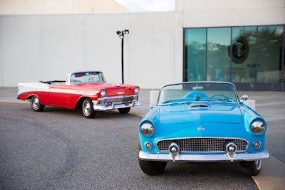 Some vintage cars and car-loving headliner Jay Leno made an evening at the JFK Museum a classic