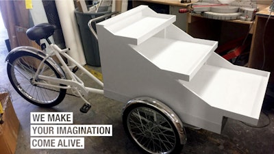 DSW 17’: Custom tricycle with shelves