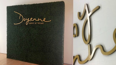 DOYENNE 17’: Feature wall with logo