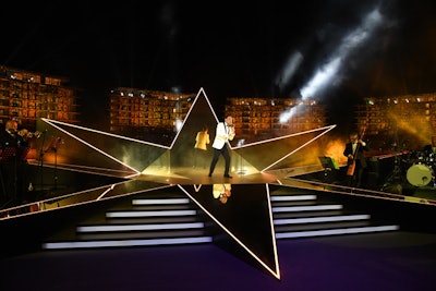 Bulgari unveiled its newest property, the Bulgari Resort Dubai, in December with an over-the-top opening gala featuring live music, ballet performances, and pyrotechnic shows. A glamorous, star-shape stage was set up in front of the new resort, and Italian jazz singer Matteo Brancaleoni performed.
