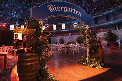 Themes can help you bring guests somewhere unexpected. Welcome to the Biergarten!