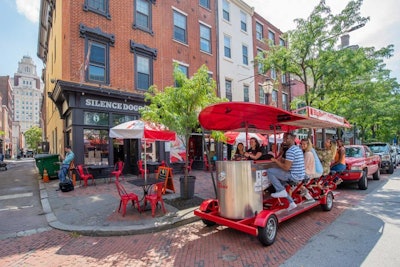 Big Red Pedal Tours has introduced a Philadelphia food tour. While riding on the company’s signature 15-passenger bikes, guests enjoy a two-hour tour of some of the city’s standout culinary destinations, including Reading Terminal Market, Barra Rosa, and Destination Dogs. Tours typically start and end in Philadelphia’s Historic District, but planners can reserve private group tours and arrange for pick-up at hotels, meeting venues, or other locations. The tour fleet includes four bikes, which can accommodate groups of as many as 60 people. Weekday tickets cost $46 per person.