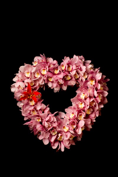 New York-based floral design firm Ovando has a new Valentine’s Day collection inspired by the colors and textures of owner Sandra de Ovando’s home country of Mexico. The heart-shaped Corazon arrangement features pink orchids and costs $545.