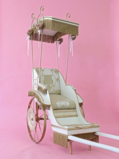 French two-wheeled carriage, $550 per week, available in the New York area from Eclectic Props