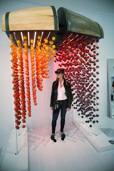 At the Macallan Gallery 12 exhibit, held in October in New York, visitors used HoloLens devices to visually experience the whiskey’s flavor notes such as honey, citrus, cinnamon, and ginger as they rained down from suspended casks.