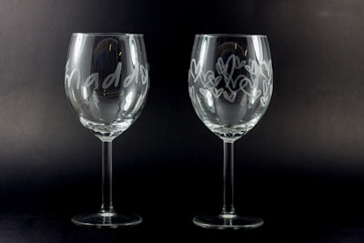 MakeLab recently added a new service: D.I.Y.-designed wine glasses. Event guests create their own designs on a tablet—either freehand or using drag-and-drop templates—which are then laser-engraved onto wine glasses, which the guests can use during the event or take home as favors. MakeLab can even adorn the glasses with photos and selfies. Plus, attendees are able to watch the entire process from start to finish.