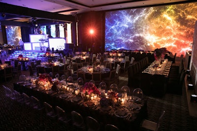 The celestial video mapping at the final night gala was conceived, created, and designed by Elan Artists with support from JSAV Mexico.