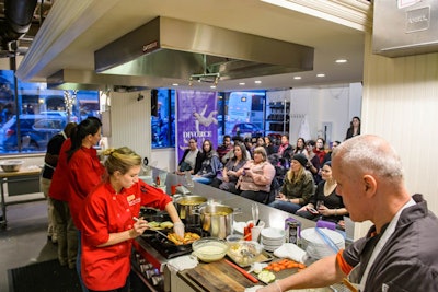 Another experience included a cooking class led by chefs at Sur La Table.