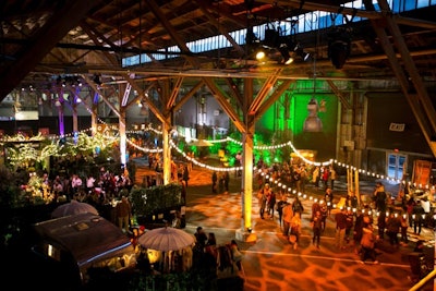 Overall, 60,000 square feet of Pier 35 was used for the event, with 40 vendors creating 11 distinct camp-inspired vignettes.