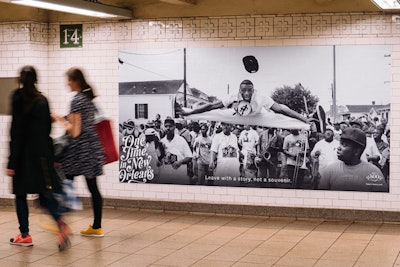 The new tourism campaign includes national advertising. On display in the Union Square subway station in New York is archival photography from the city’s history with the tagline, “Leave with a story, not a souvenir.”