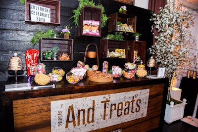 Sweets and Treats station for Corporate Anniversary Event at the Vibiana in Downtown Los Angeles