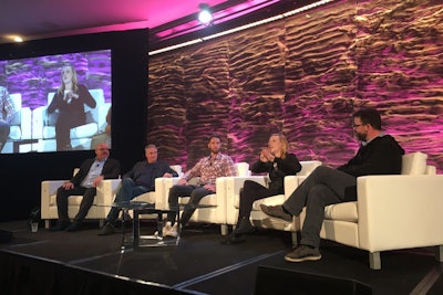 (From left) Seth Shapiro of the Television Academy, Ted Schilowitz of Paramount Pictures, Kevin Cornish of Moth & Flame, Christina Heller of VR Playhouse, and Ben Grossman of Magnopus shared their predictions on the future of virtual and augmented reality.